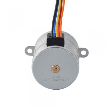 PM Gear Stepper Motor 4 Phase 0.25 Deg 0.4A 117.6 Ncm with 30:1 Spur Gearbox Φ35x35.2mm