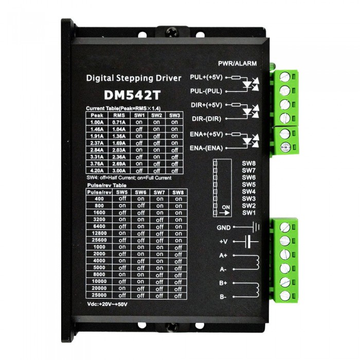 DM542T Digital Stepper Motor Driver 1.0-4.2A 20-50VDC for Nema 57 86 Stepping UK 