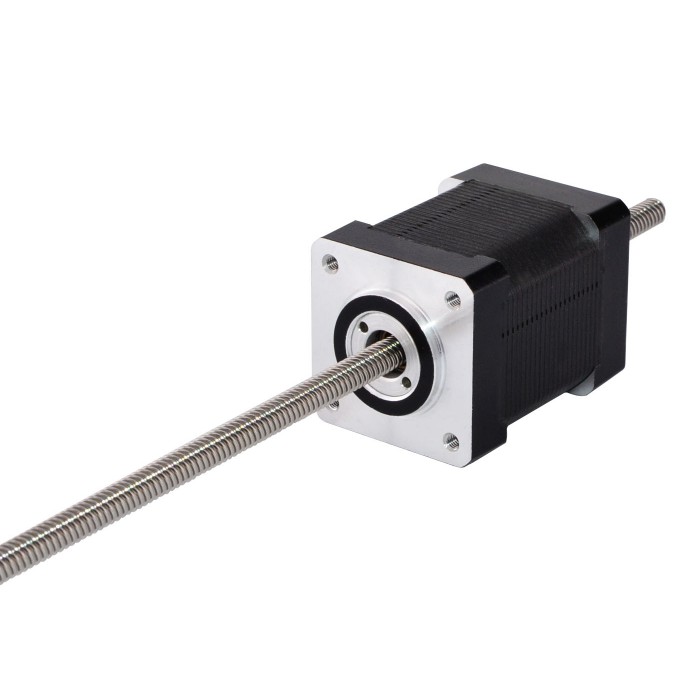 Nema 14 Non-captive Linear Motor Actuator Bipolar 48mm Stack 0.91A 5V Lead Revolution 2.4384mm/0.096" Lead Screw 250mm