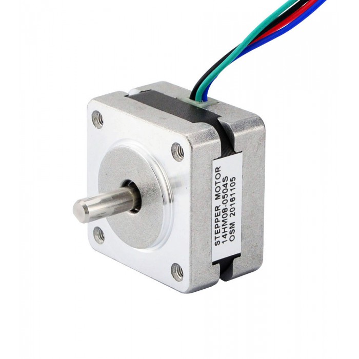 Nema 14 Stepper Motor Bipolar 0.9 Deg 5Ncm (7.08oz.in) 0.5A 5V 35x35x20mm 4 Wires