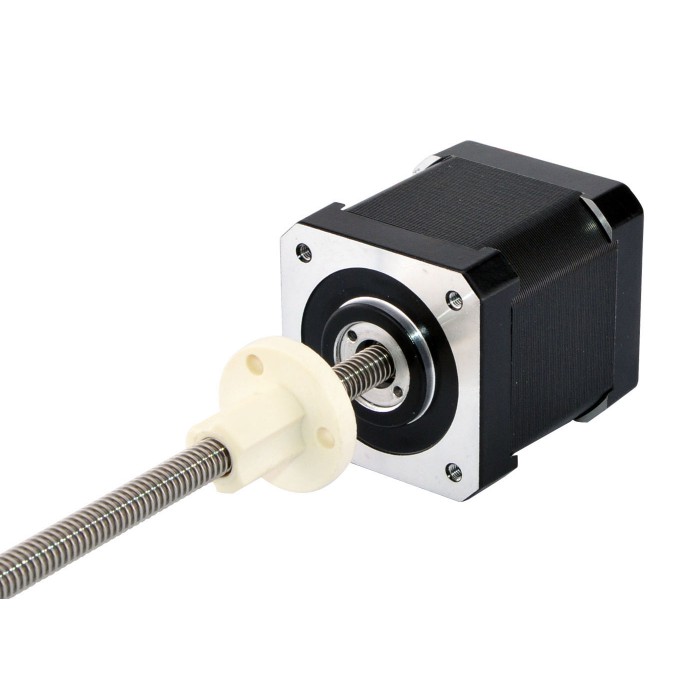 Nema 17 External Stepper Motor Linear Actuator Bipolar 1.8 Deg 2.33V 2.6A Lead Screw 250mm