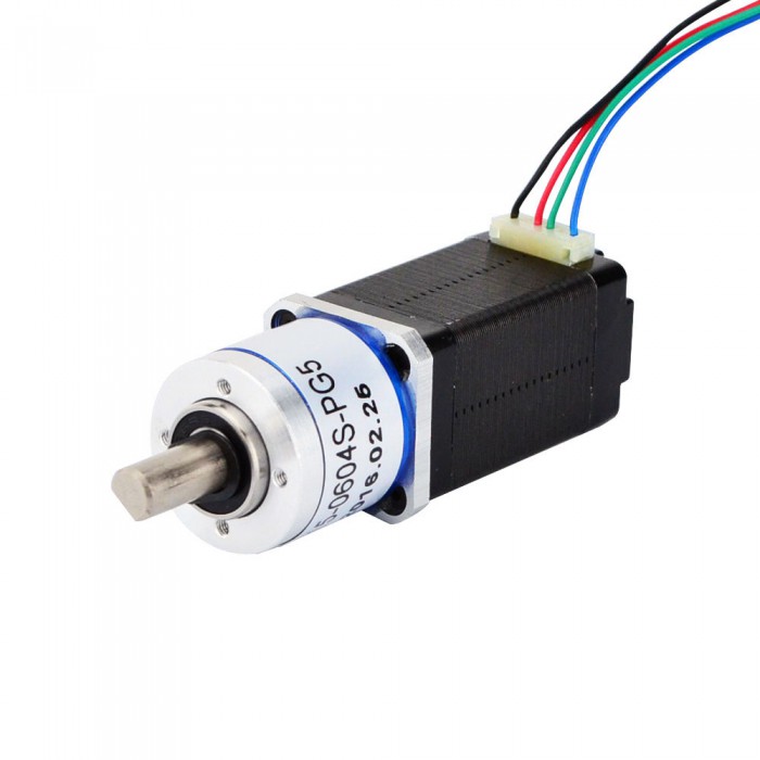 Nema 8 Stepper Motor Bipolar L=38mm 4Ncm 0.38 deg 0.6A 6.0V with 5:1 Planetary Gearbox