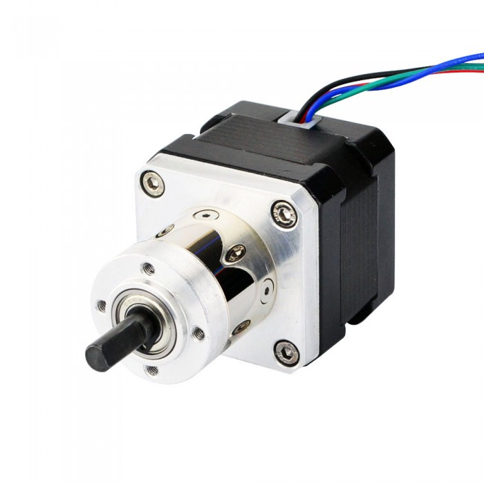 Nema 17 Stepper Bipolar L=33mm 26Ncm 0.35 deg 0.4A 12V with  5:1 Small Planetary Gearbox