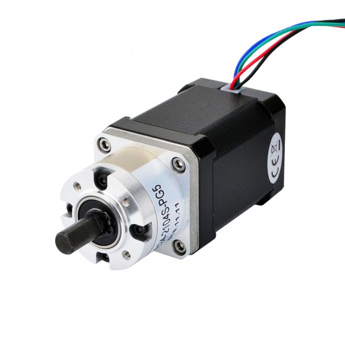 Nema 17 Stepper Motor Bipolar L=60mm 65Ncm 0.35 deg 2.1A 3.36V with 5:1 Planetary Gearbox