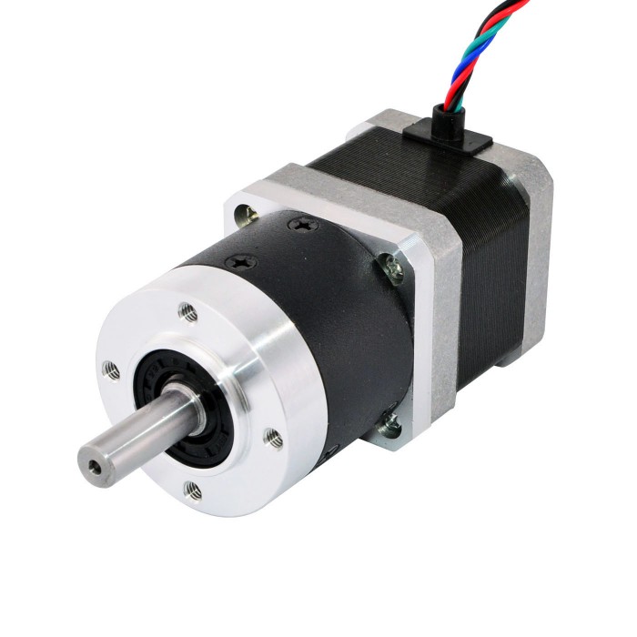 Nema 17 Stepper Motor L=39mm 39Ncm 0.36 deg 1.68A 2.7V 5:1 with Planetary Gearbox