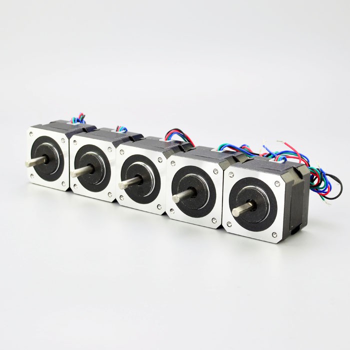 5PCS Nema 17 Stepper Motor Bipolar 1.8 Deg 26Ncm (36.8oz.in) 0.4A 12 Volt 42x42x34mm 4 Wires