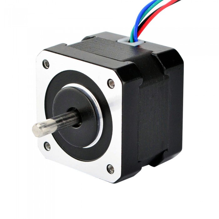 Dual Shaft Nema 17 Stepper Motor Bipolar 1.8 Deg 26Ncm (36.8oz.in) 0.4A 12V 42x34mm 4 Wires