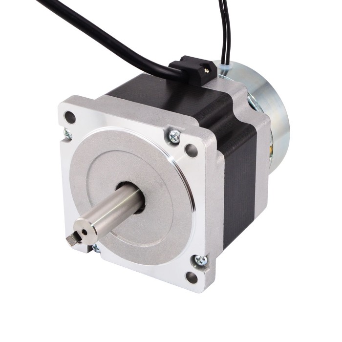 Nema 34 Stepper Motor Bipolar 1.8 Deg 3.4Nm(481.5oz.in) 4.0A 2.8V with Brake Keyway Shaft