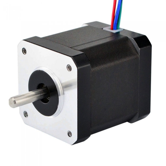 Nema 17 Stepper Motor Bipolar 0.9 Deg 44Ncm (62.3oz.in) 1.68A 2.8V 42x42x47mm 4 Wires