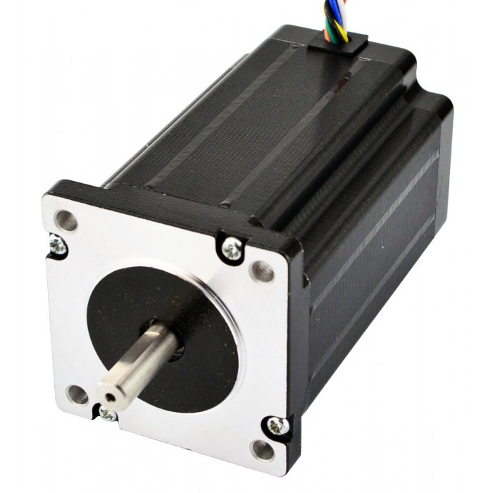 Dual Shaft Nema 24 Stepper Motor 1.8 Deg 3.1Nm (439 oz.in) 60x60x80mm D-Cut Shaft 8 Wires