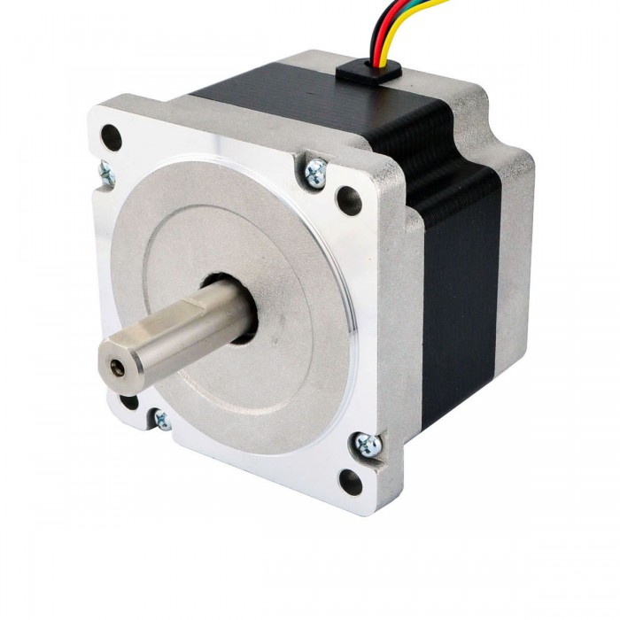 Nema 34 Stepper Motor Dual D-Cut Shaft  Unipolar 1.8 Deg 2.2Nm (312oz.in) 2A 4.4V 86x86x66mm 6 Wires