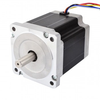 Nema 34 CNC Stepper Motor Bipolar 1.8 Deg 7.07Nm (1001oz.in) 86x86x98mm D-Cut Shaft 8 Wires