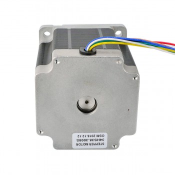 Nema 34 CNC Stepper Motor Bipolar 1.8 Deg 7.07Nm (1001oz.in) 86x86x98mm D-Cut Shaft 8 Wires