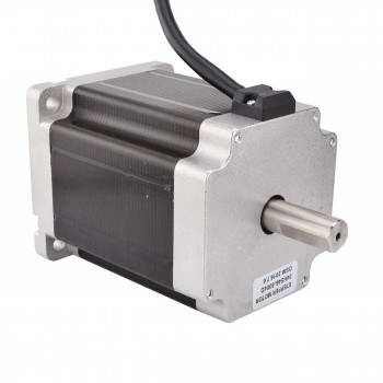 Dual Shaft Nema 34 CNC Stepper Motor Bipolar 1.8 Deg 8.5Nm 5V 5A 86x114mm for CNC Router Mill Lathe