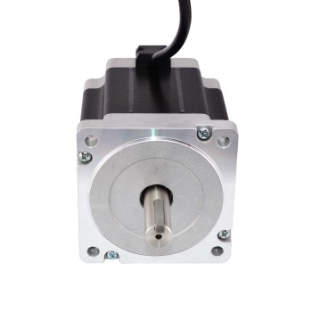 Keyway Dual Shaft Nema 34 Stepper Motor Bipolar 1.8 Deg 7.07Nm (1001oz.in) 3.39V 4.24A 86x86x98mm 4 Wires