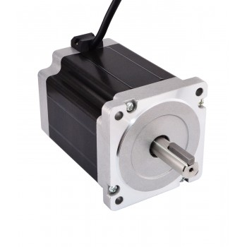 Keyway Dual Shaft Nema 34 CNC Stepper Motor Bipolar 1.8 Deg 5V 8.5Nm (1204oz.in) 5A 86x114mm 4 Wires