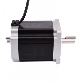 Keyway Dual Shaft Nema 34 CNC Stepper Motor Bipolar 1.8 Deg 5V 8.5Nm (1204oz.in) 5A 86x114mm 4 Wires