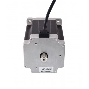 Keyway Dual Shaft Nema 34 CNC Stepper Motor Bipolar 1.8 Deg 5V 8.5Nm (1204oz.in) 5A 86x114mm 4 Wires