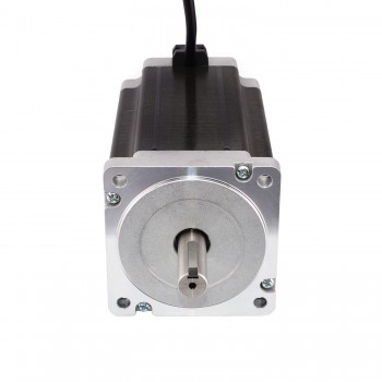 Keyway Dual Shaft Nema 34 Stepper Motor Bipolar 1.8 Deg 5V13Nm (1841oz.in) 5A 86x86x150mm