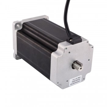 Keyway Dual Shaft Nema 34 Stepper Motor Bipolar 1.8 Deg 5V13Nm (1841oz.in) 5A 86x86x150mm