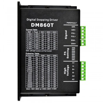 Digital Stepper Driver 2.4-7.2A 18-80VAC or 36-110VDC for Nema 34 Motor