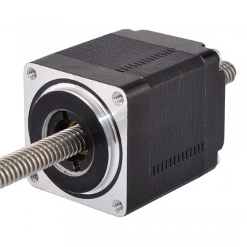 Nema 11 Non-captive Stepper Motor Linear Actuator 1.8 Deg 8.0Ncm(11.1oz.in) 0.75A 2.4V Lead Screw 100mm