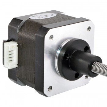 Nema 17 External Linear Stepper Motor Actuator 1.8 Deg 26Ncm(36.8oz.in) 12V Lead Screw 100mm