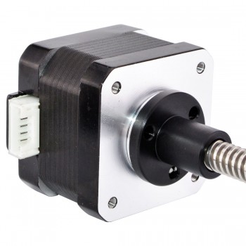 Nema 17 External Linear Stepper Motor Bipolar 1.8 Deg 12V 0.4A 26Ncm(36.8oz.in) Lead Screw 100mm