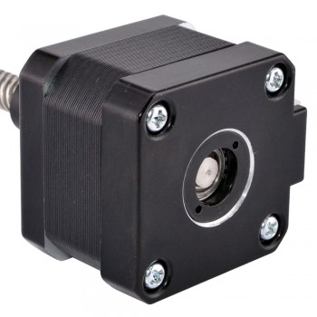 Nema 17 External Linear Stepper Motor Bipolar 1.8 Deg 12V 0.4A 26Ncm(36.8oz.in) Lead Screw 150mm