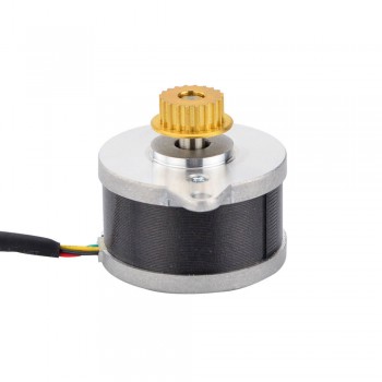 Round Nema 14 Stepper Motor 0.9 Degree 9.5Ncm (13.5oz.in) 0.43A 3.83V Φ36x21.5mm with Pulley