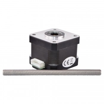 Nema 17 Non-captive Stepper Motor Linear Actuator 1.8 Deg 12V 26Ncm(36.8oz.in) Lead Screw 100mm