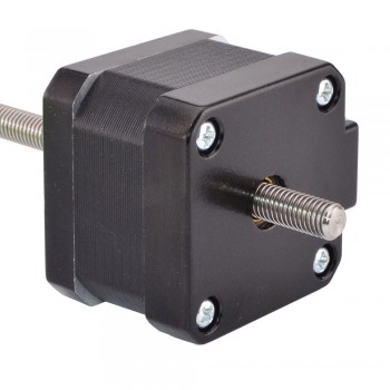 Nema 17 Non-captive Stepper Motor Linear Actuator 1.8 Deg 12V 26Ncm(36.8oz.in) Lead Screw 100mm