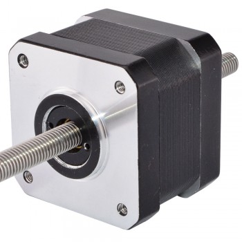 Nema 17 Non-captive Stepper Motor Linear Actuator 1.8 Deg 12V 26Ncm(36.8oz.in) 0.4A Lead Screw 150mm