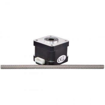 Nema 17 Non-captive Linear Stepper Motor 1.8 Degree 0.84A 28Ncm(39.7oz.in) 0.84A Lead Screw 200mm