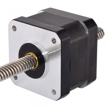 Nema 17 Non-captive Linear Stepper Motor 1.8 Degree 0.4A 26Ncm(36.8oz.in) 12V Lead Screw 320mm