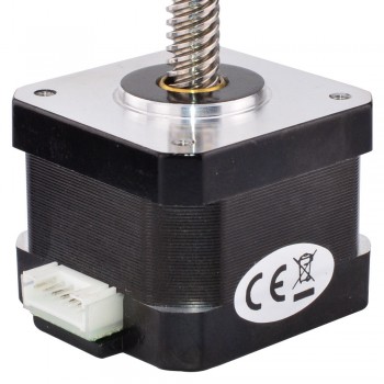 Nema 17 Non-captive Linear Stepper Motor 1.8 Degree 0.4A 26Ncm(36.8oz.in) 12V Lead Screw 320mm