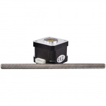 Nema 17 Non-captive Linear Stepper Motor 1.8 Degree 0.4A 26Ncm(36.8oz.in) 12V Lead Screw 320mm