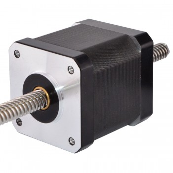 Nema 17 Non-captive Stepper Motor Linear Actuator 1.8 Degree 44Ncm(62.3oz.in) 1.68A 2.8V 4 Wires