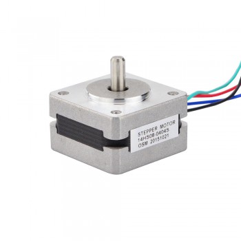 Nema Size 14 Stepper Motor Bipolar 1.8 Deg 5Ncm (7.08oz.in) 0.4A 10V 35x35x20mm 4 Wires