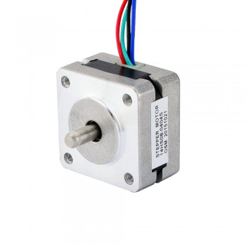 Nema Size 14 Stepper Motor Bipolar 1.8 Deg 5Ncm (7.08oz.in) 0.4A 10V 35x35x20mm 4 Wires