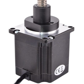 Nema 23 External Bipolar Stepper Motor Linear Actuator 1.8 Deg 1.2Nm 2A Lead Lead Revolution Screw 150mm 4 Wires