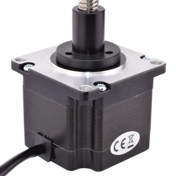 Nema 23 Economy Linear Stepper Motor External Bipolar 1.8 Deg 1.3Nm 3.0A 3.3V Lead Lead Revolution Screw 150mm