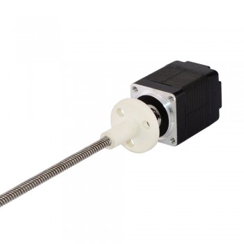 Nema 8 External Stepper Motor Linear Actuator Bipolar 1.8 Deg 0.24A 5V Lead Revolution  0.6096mm/0.024