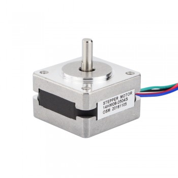 Nema 14 Stepper Motor Bipolar 0.9 Deg 5Ncm (7.08oz.in) 0.5A 5V 35x35x20mm 4 Wires