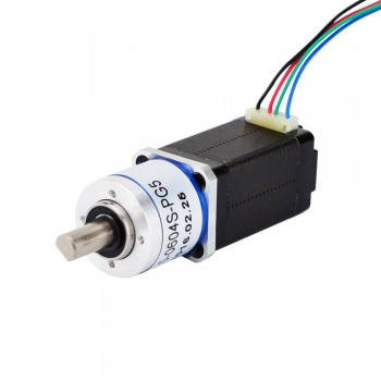 Nema 8 Stepper Motor Bipolar L=38mm 4Ncm 0.38 deg 0.6A 6.0V with 5:1 Planetary Gearbox