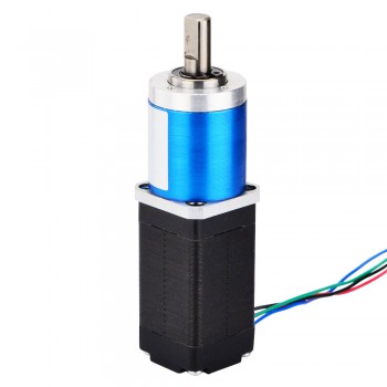 Nema 8 Stepper Motor Bipolar L=38mm 4Ncm 0.095 deg 0.6A 6.0V with 19:1 Planetary Gearbox