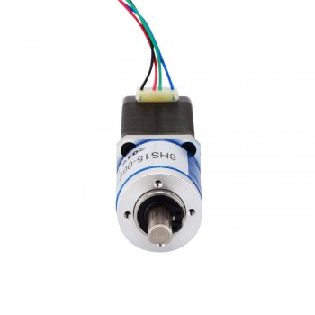 Nema 8 Stepper Motor Bipolar L=38mm 4Ncm 0.095 deg 0.6A 6.0V with 19:1 Planetary Gearbox