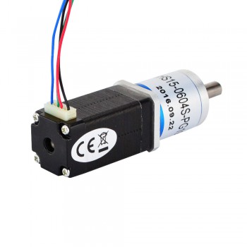 Nema 8 Stepper Motor Bipolar L=38mm 4Ncm 0.095 deg 0.6A 6.0V with 19:1 Planetary Gearbox