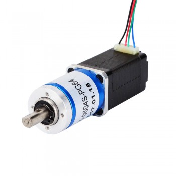 Nema 8 Stepper Motor Bipolar L=38mm 4Ncm 0.028 deg 0.6A 6V with 64:1 Planetary Gearbox