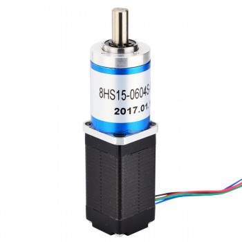 Nema 8 Stepper Motor Bipolar L=38mm 4Ncm 0.028 deg 0.6A 6V with 64:1 Planetary Gearbox